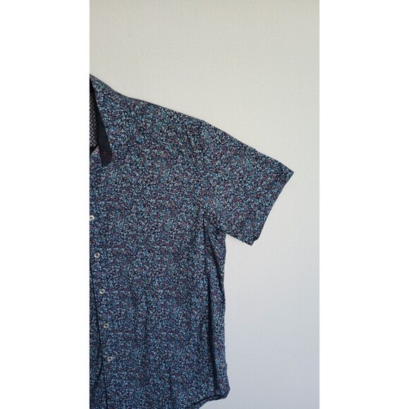 Construct New York Mens Short Sleeve Floral Shirt Size L - Picture 2 of 9